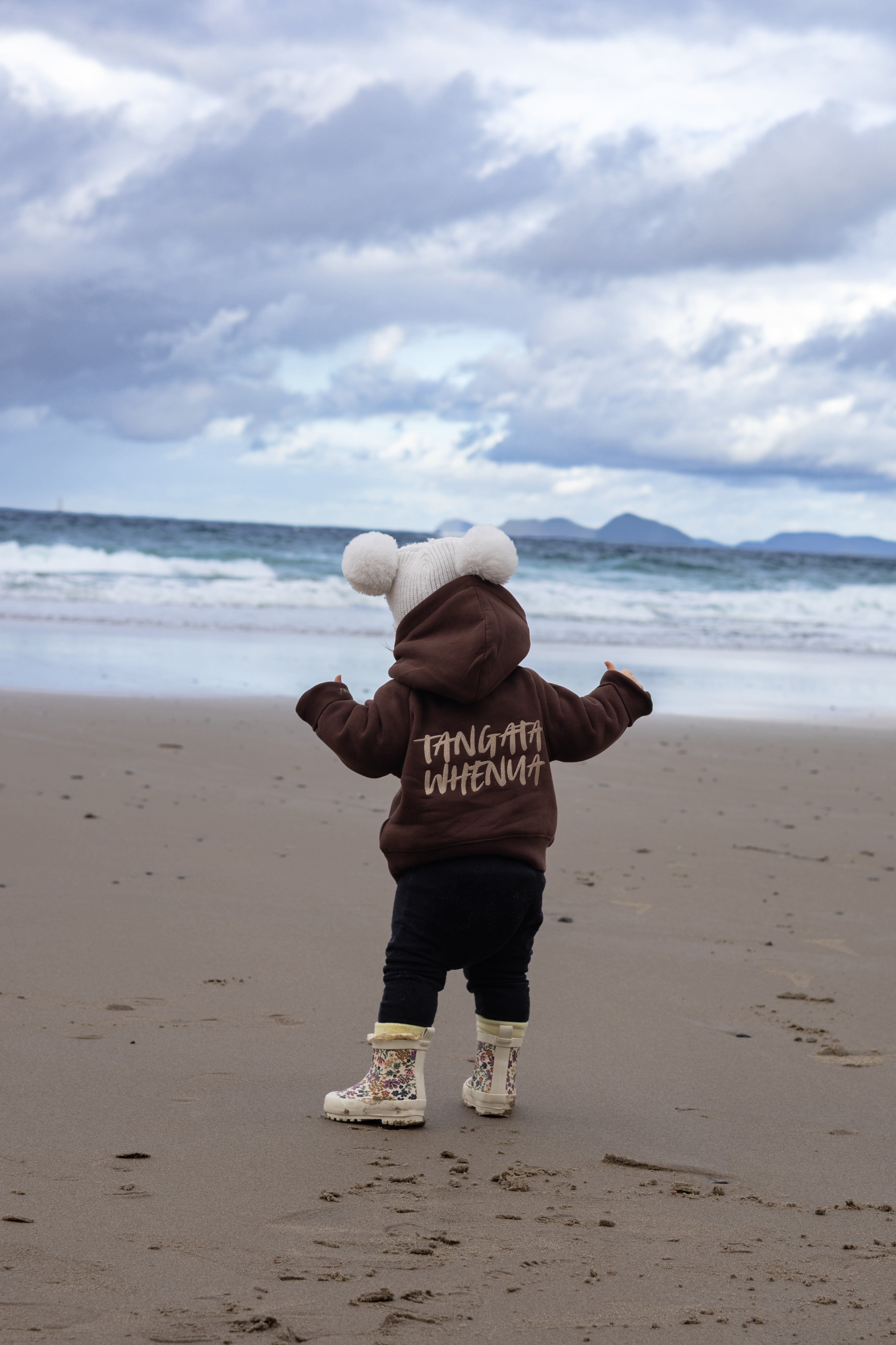 Tangata Whenua Hoodie - Kids (Chocolate Brown)