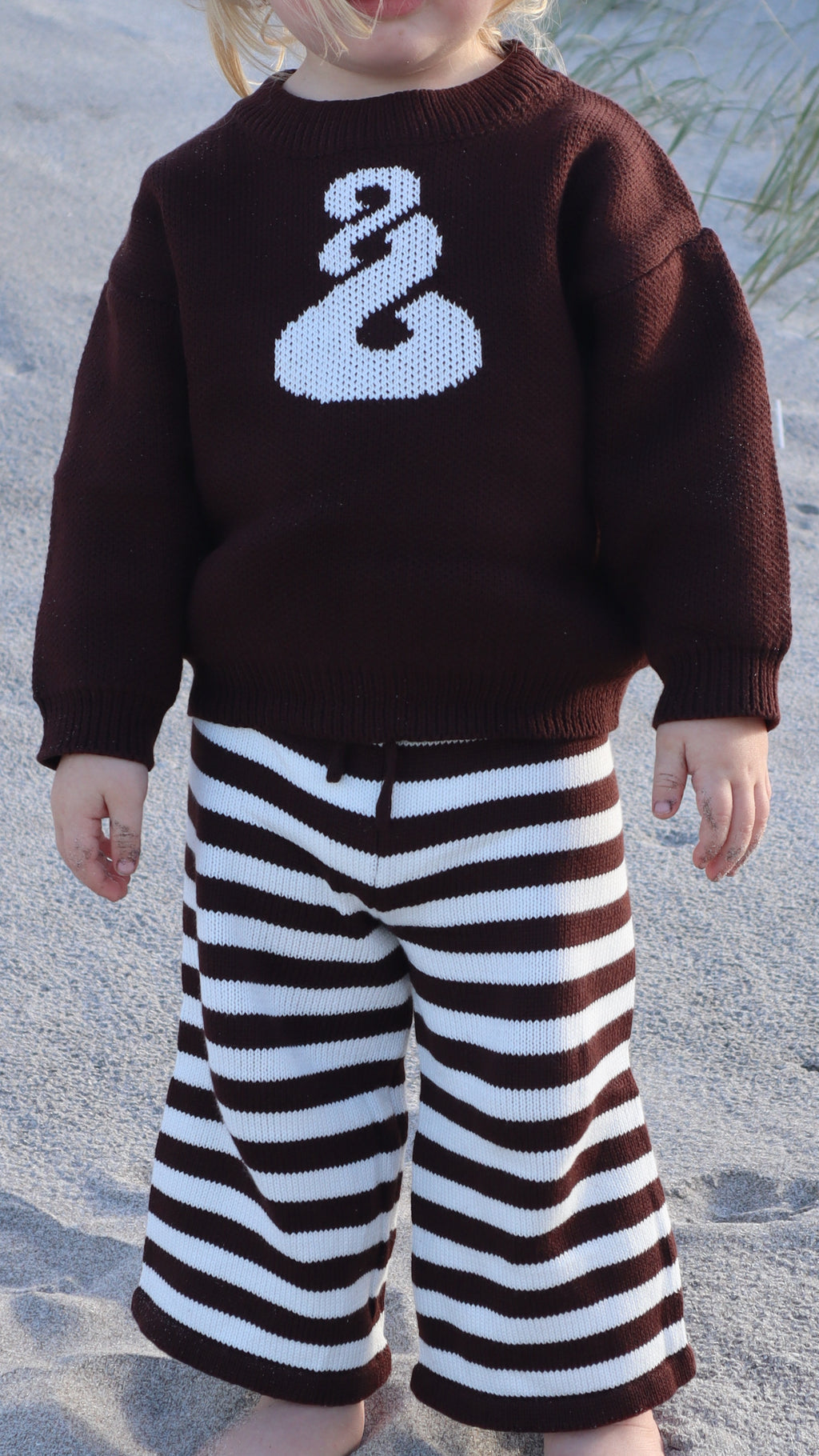 Chocolate Pikorua Knit Set