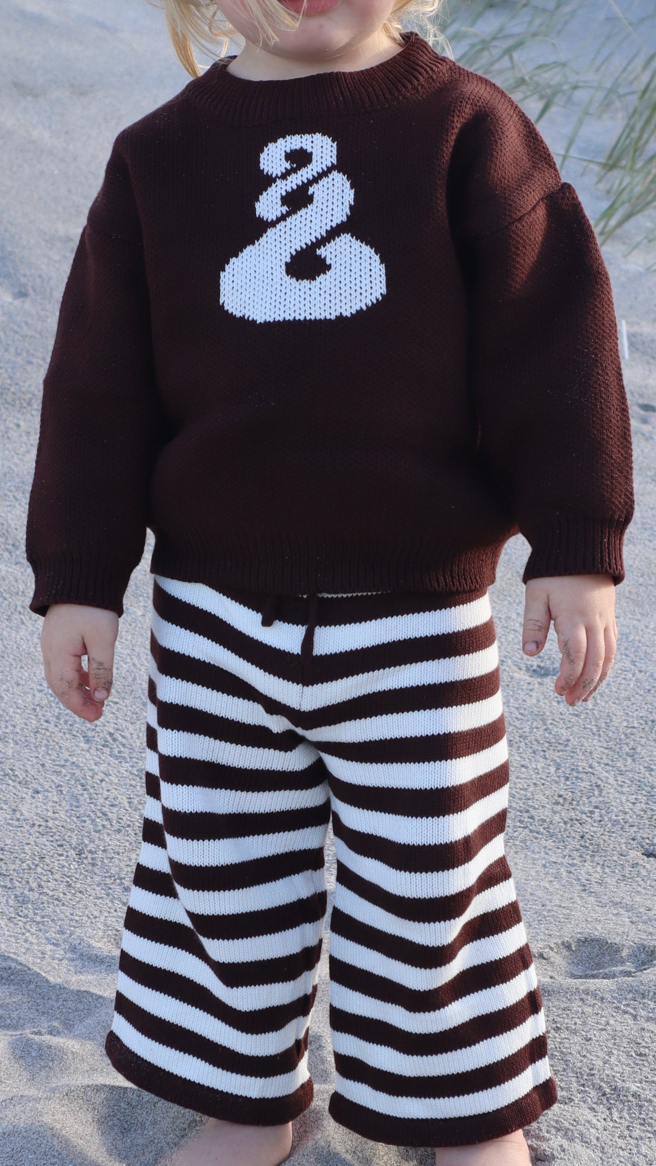 Chocolate Pikorua Knit Set