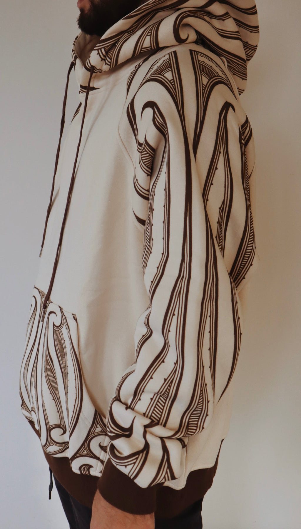 Tūhono Adult Hoodie -Chocolate