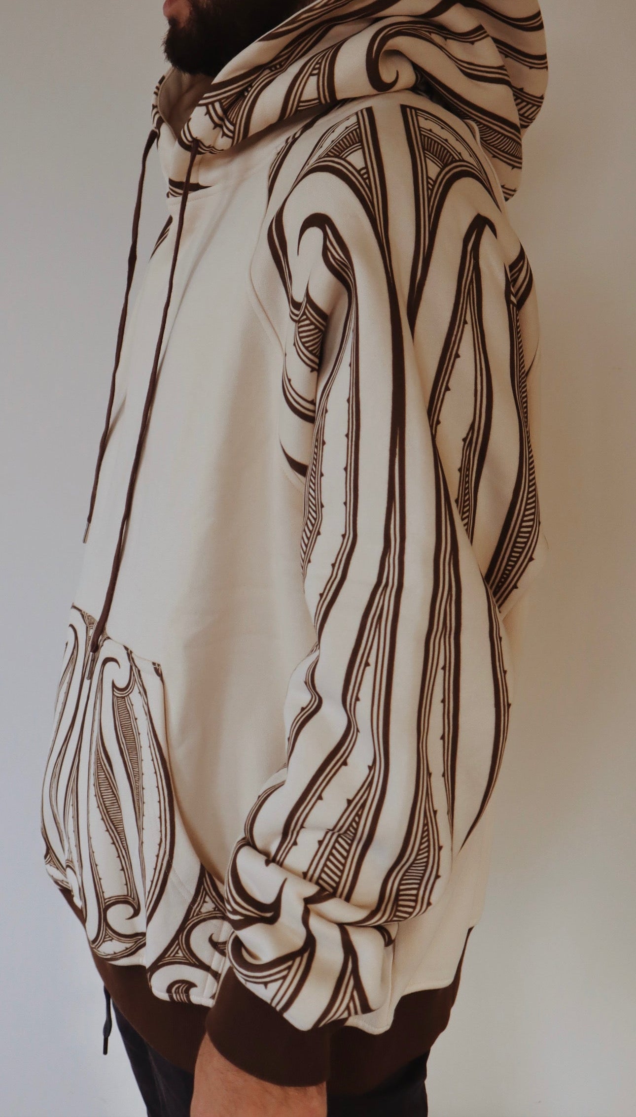 Tūhono Adult Hoodie -Chocolate