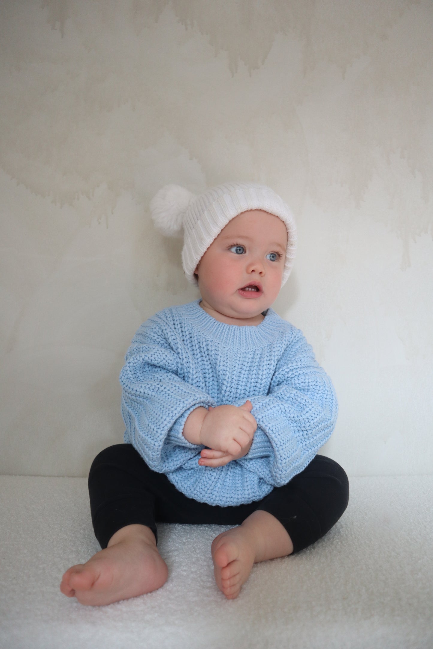 Chunky Knit Jumper - Sky Blue