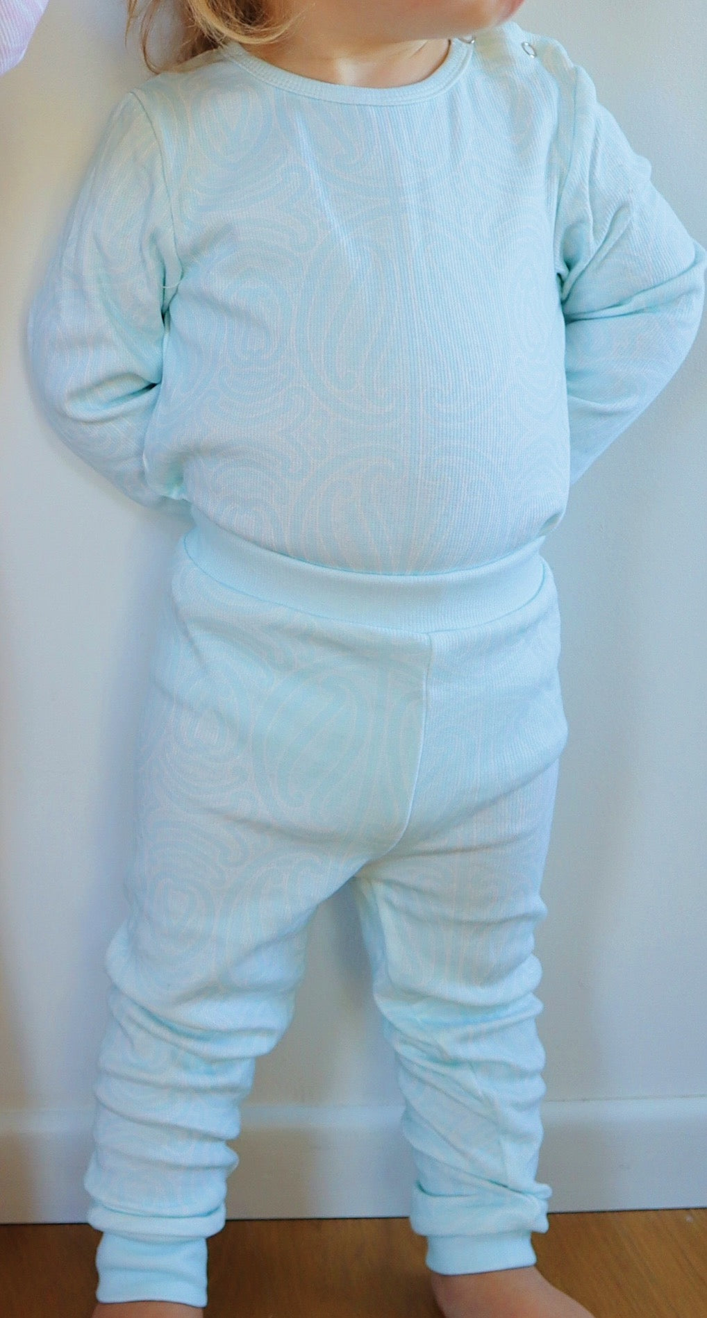 Baby Blue Ribbed Set