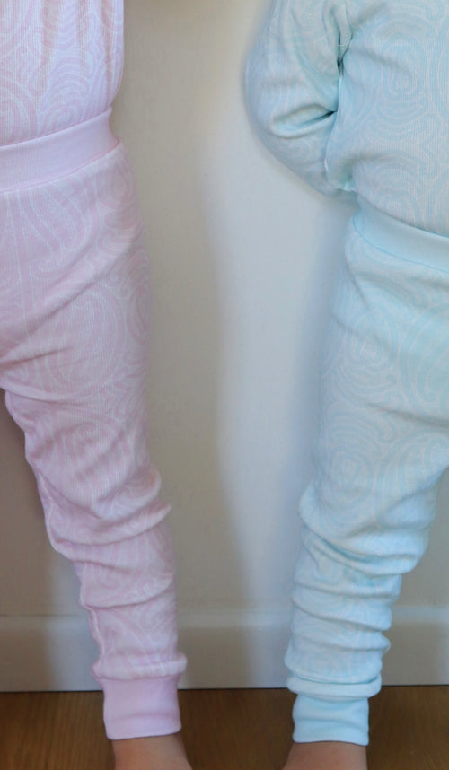 Baby Blue Ribbed Set