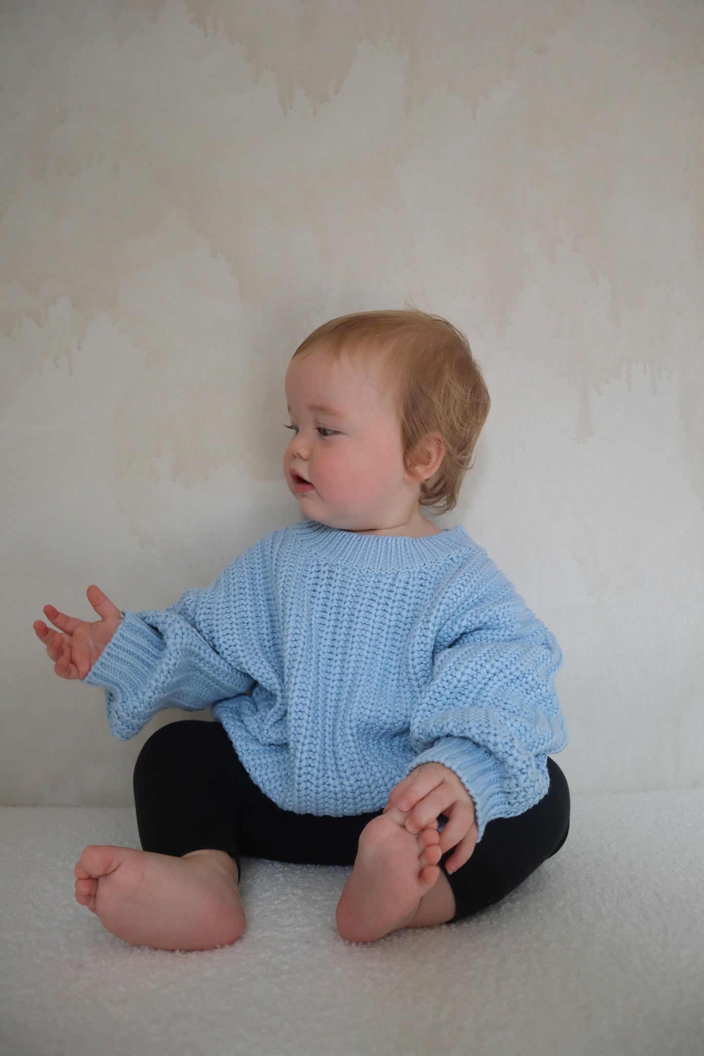 Chunky Knit Jumper - Sky Blue