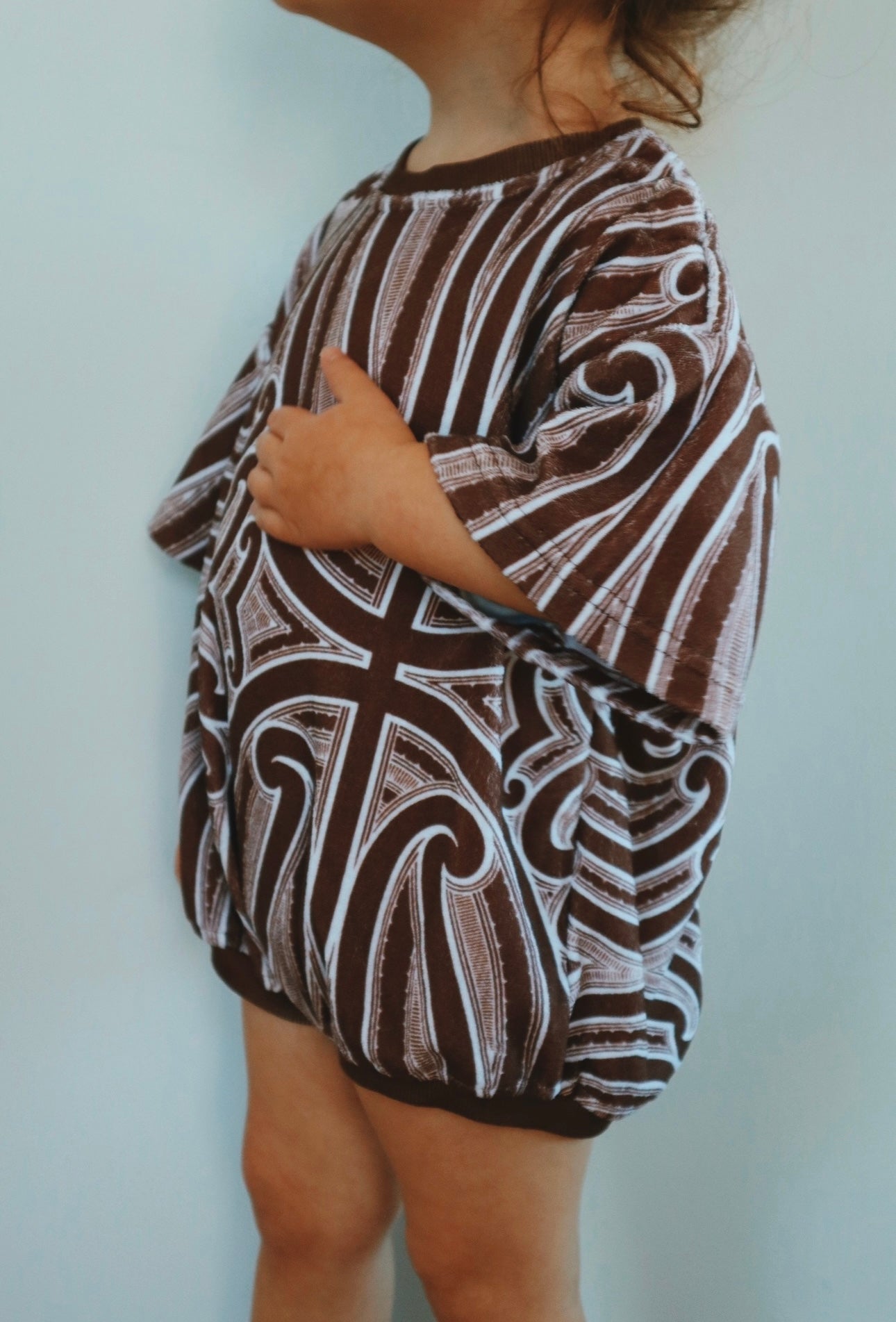 Oversized Chocolate Tshirt Romper