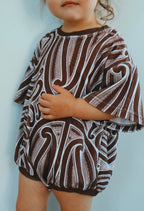 Oversized Chocolate Tshirt Romper