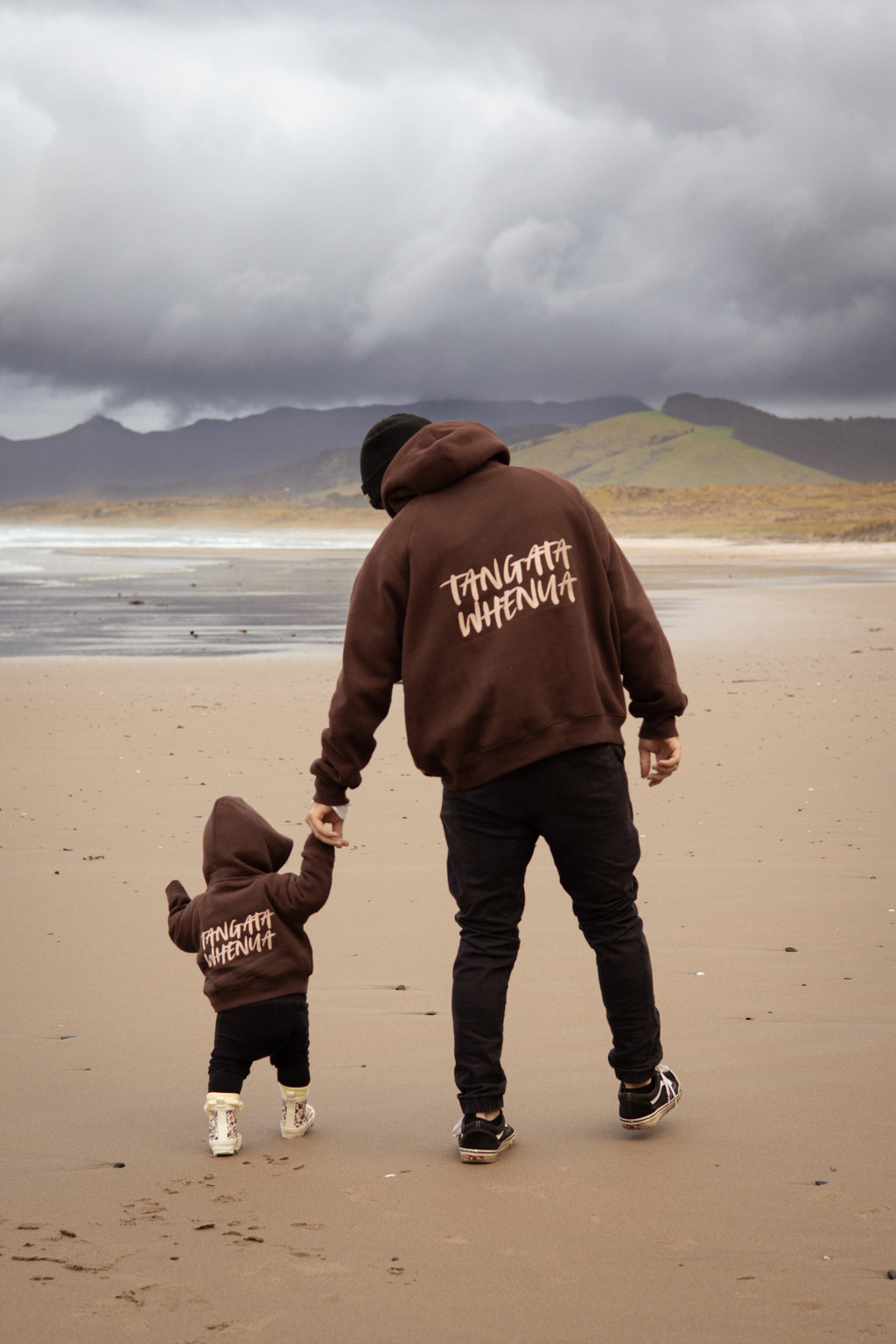 Tangata Whenua Hoodie - Kids (Chocolate Brown)