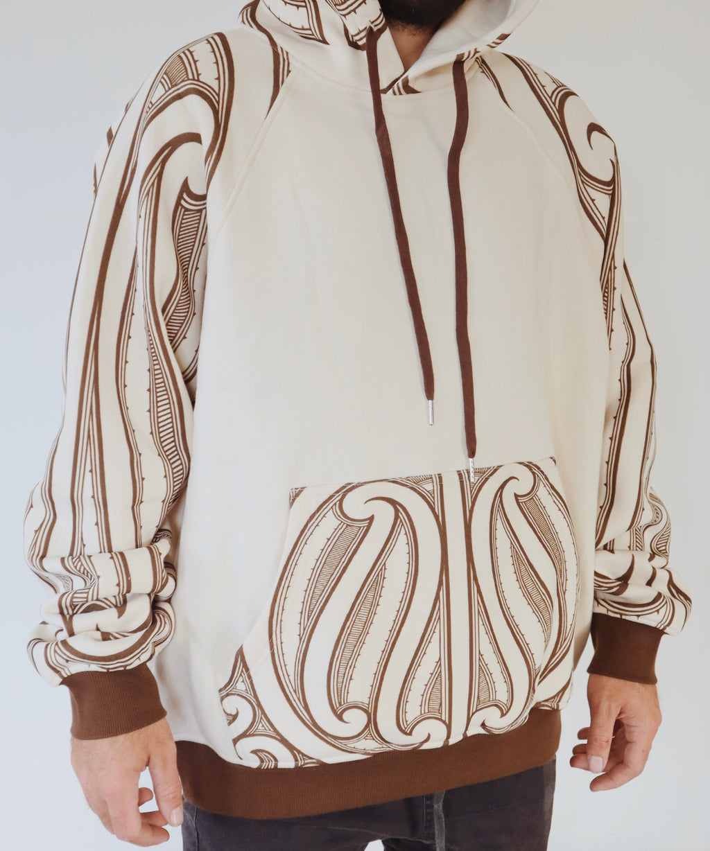 Tūhono Adult Hoodie -Chocolate