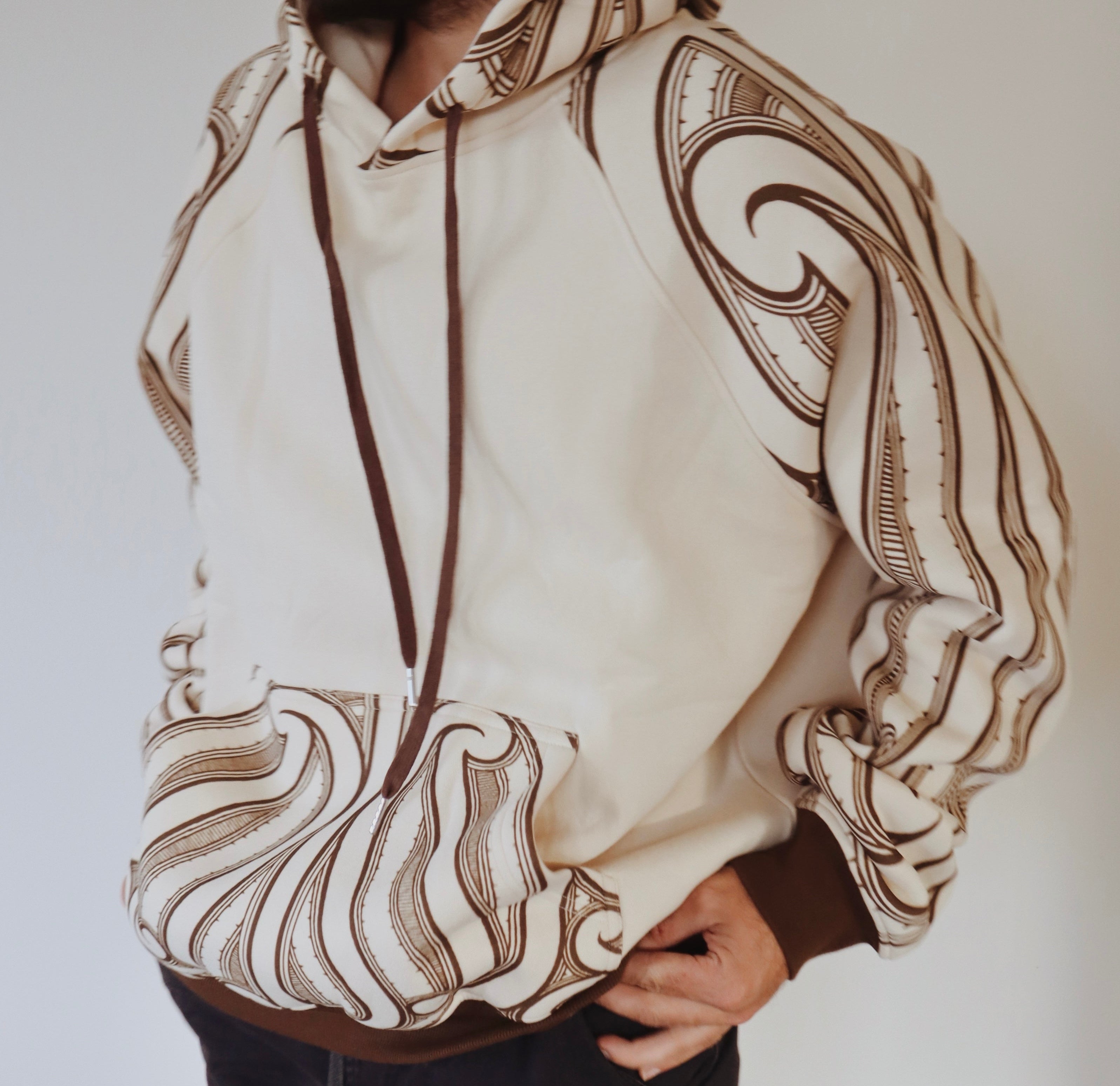 Tūhono Adult Hoodie -Chocolate