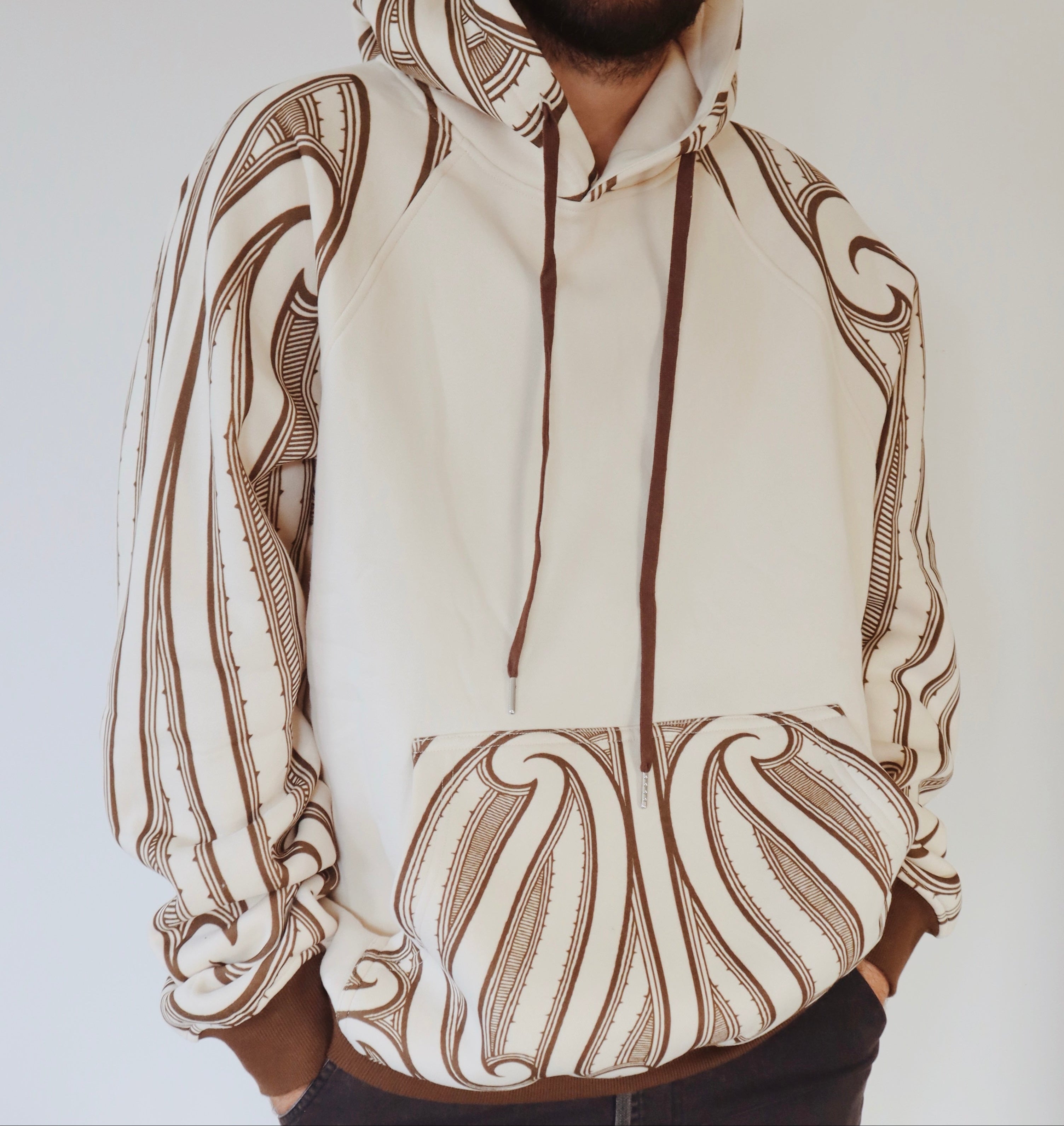 Tūhono Adult Hoodie -Chocolate