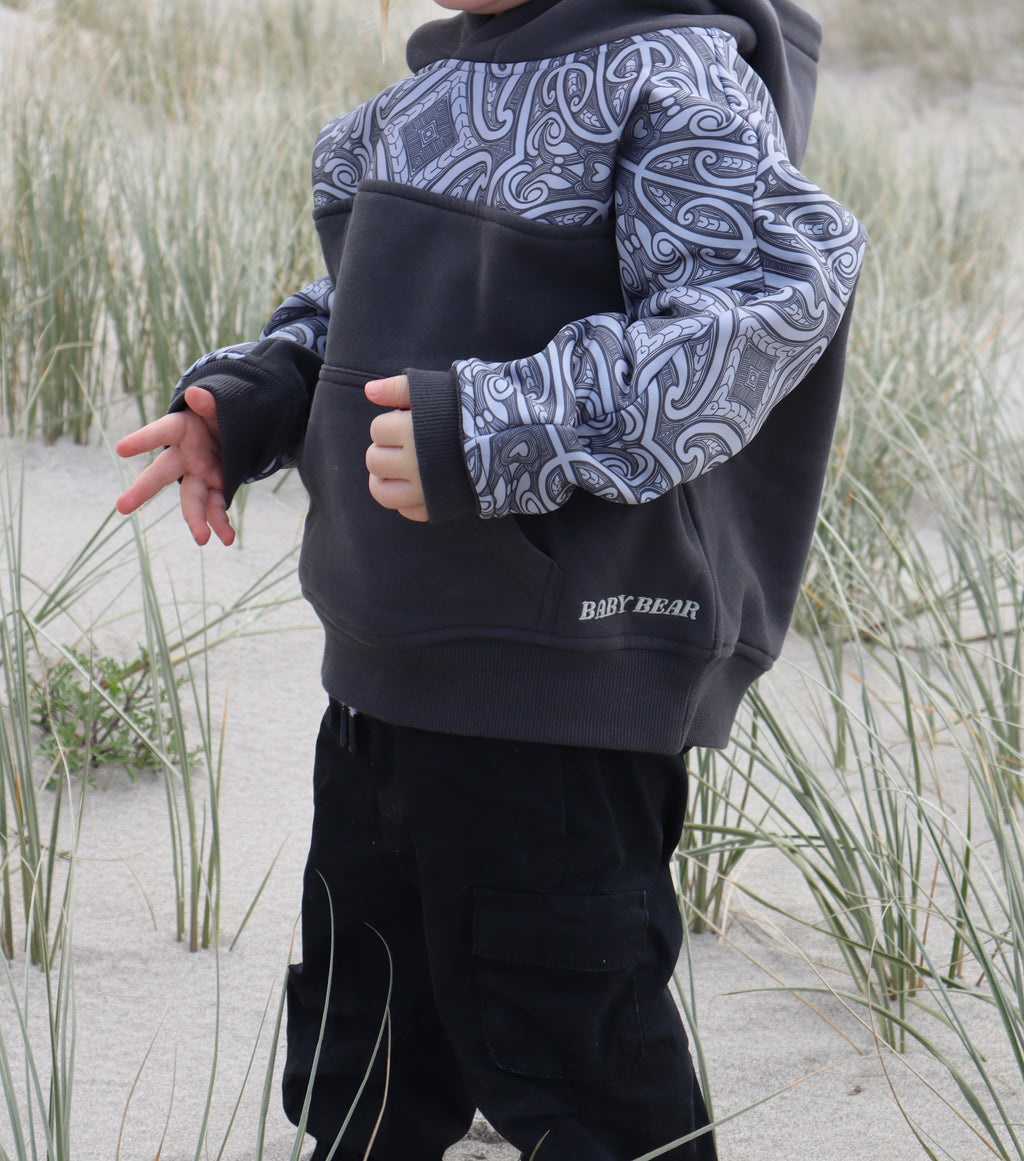 Whakapapa Hoodie - Stone Grey