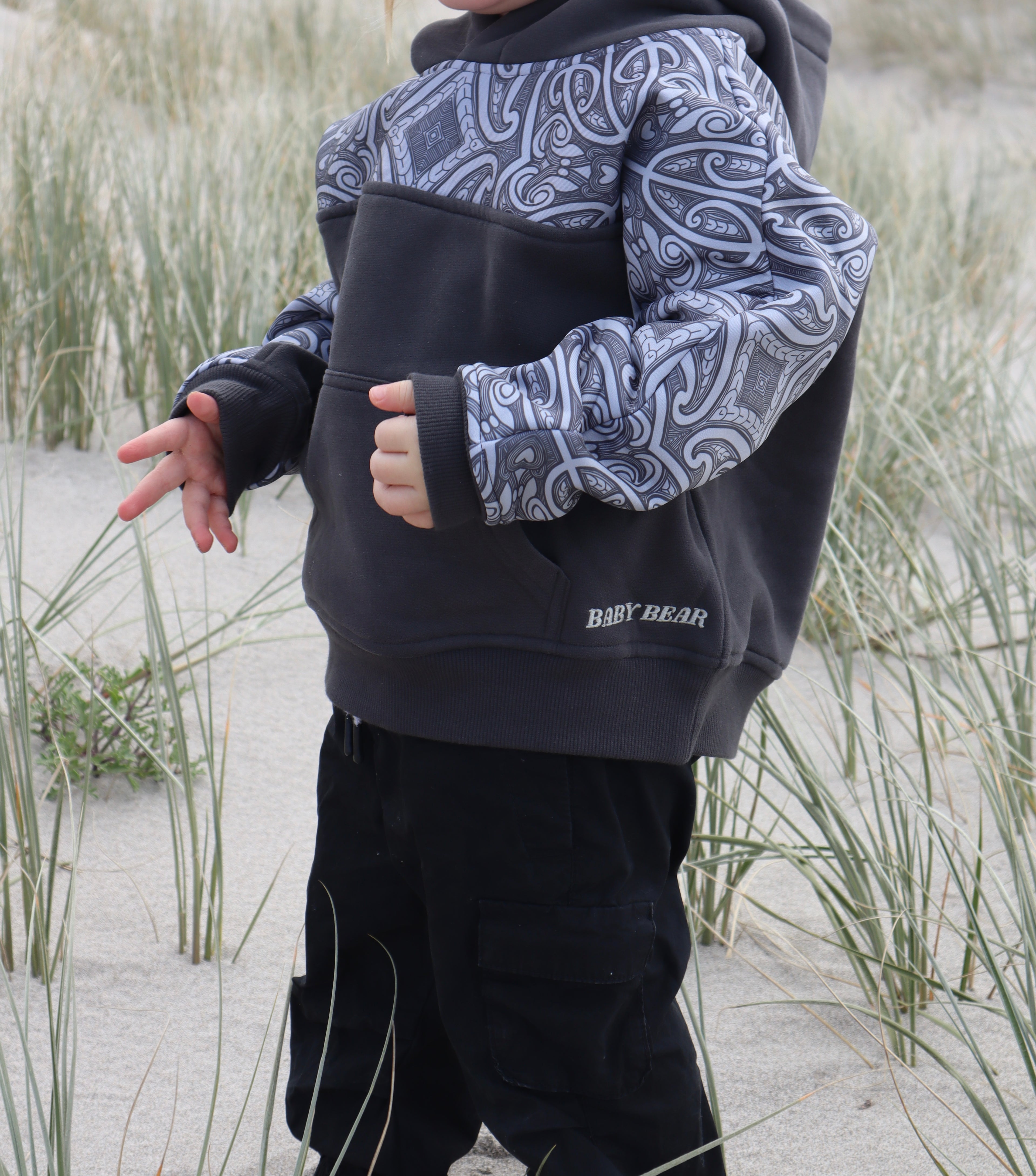 Whakapapa Hoodie - Stone Grey